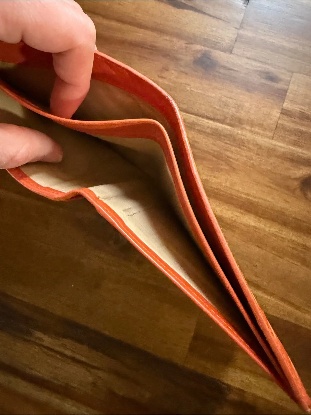 Bottega Veneta Intrecciato Bifold Wallet in Orange Leather - Picture 9 of 16